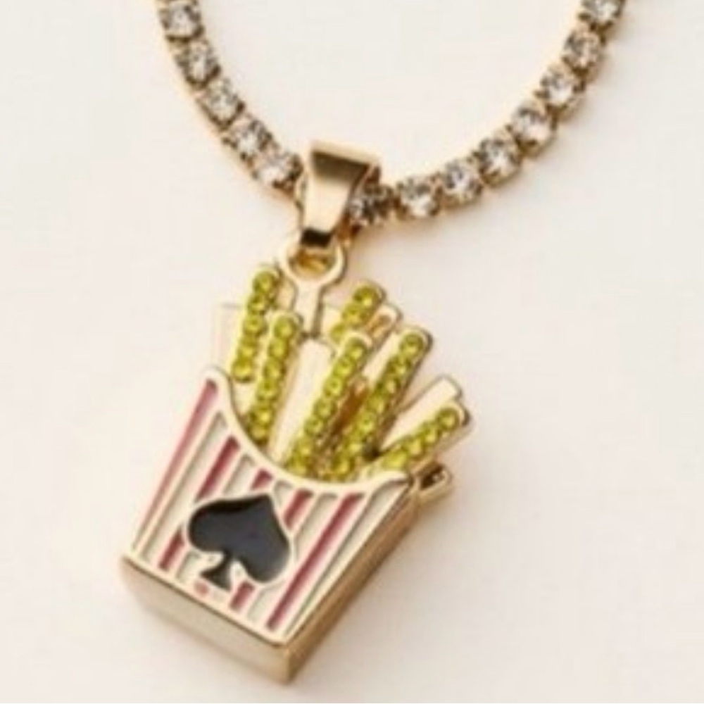 NIB - KATE SPADE X Target 2025 LIMITED EDITION Collab - Gold French Fry Necklace - Picture 2 of 9
